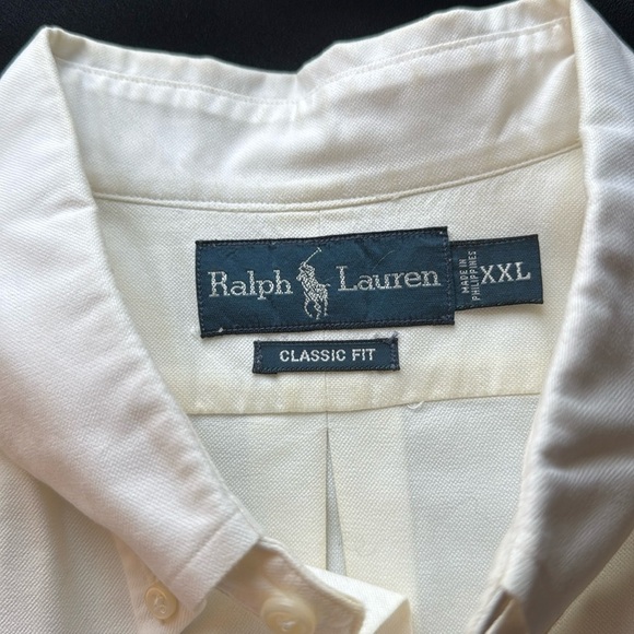 Polo by Ralph Lauren Cream Casual Button Down Shirt - Picture 3 of 6